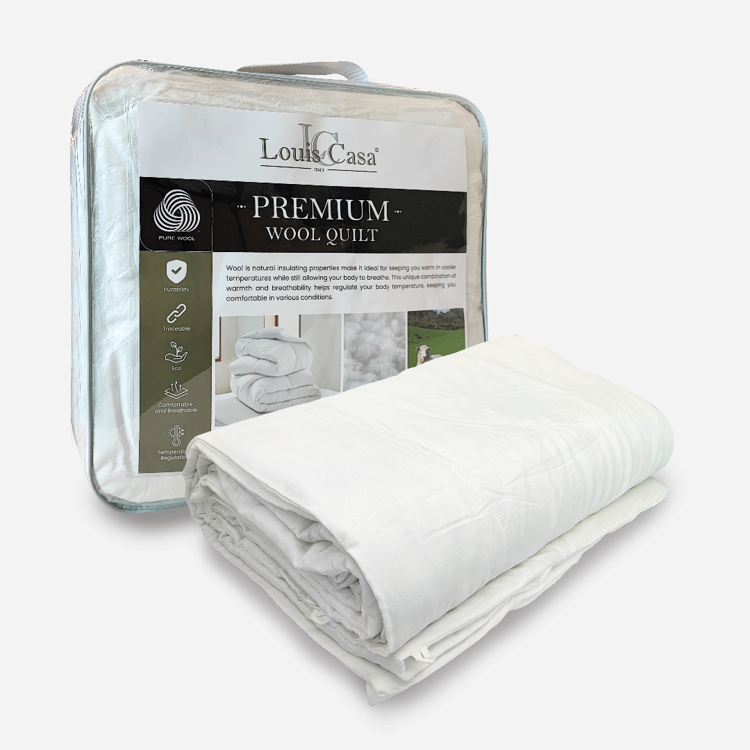 Louis Casa Premium Wool White Quilt