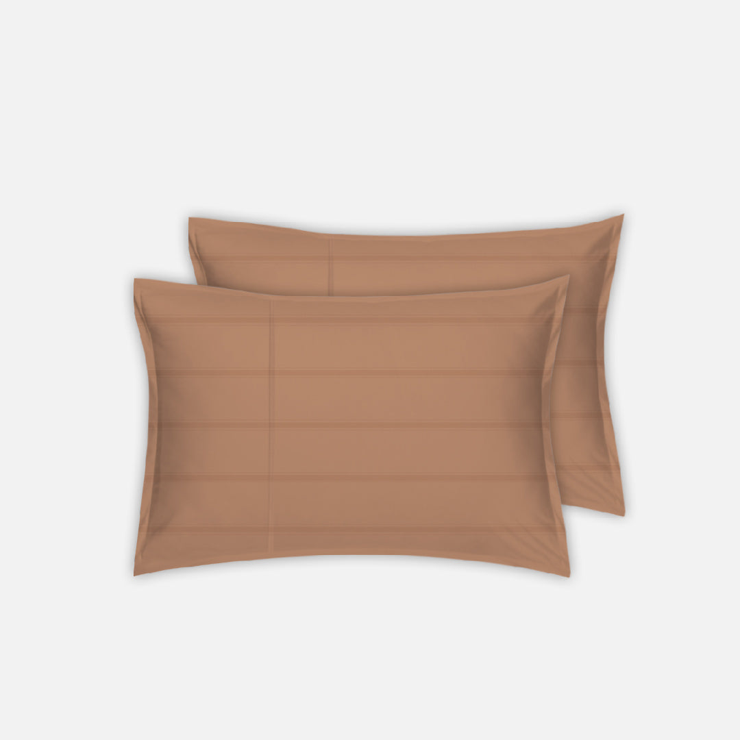Ann Taylor 100% Combed Cotton Sateen Modern Ease 2pcs Pillow Case - 980TC B2