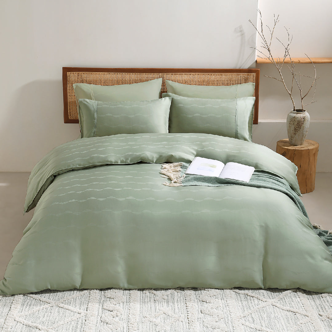 Jean Perry TENCEL™ with Bamboo Charcoal Blended Revin Fitted Bedsheet Set - 1200TC (Queen/ King) B2