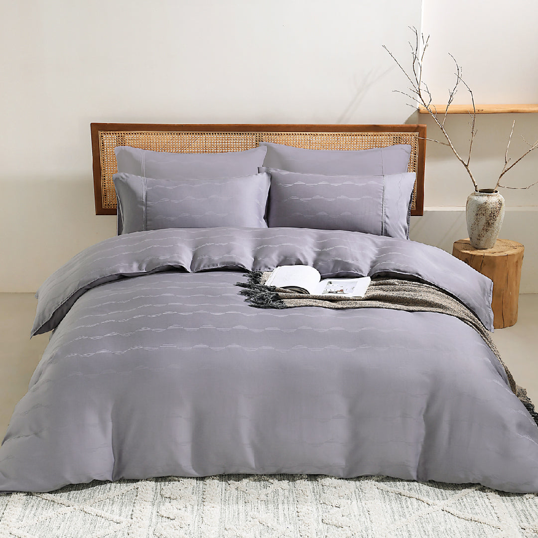 Jean Perry TENCEL™ with Bamboo Charcoal Blended Revin Fitted Bedsheet Set - 1200TC (Queen/ King) B2