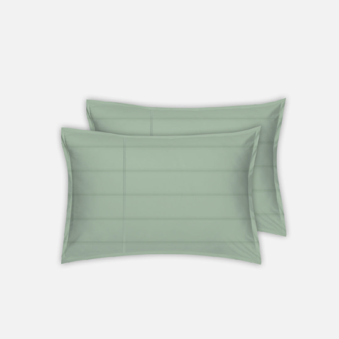 Ann Taylor 100% Combed Cotton Sateen Modern Ease 2pcs Pillow Case - 980TC B2