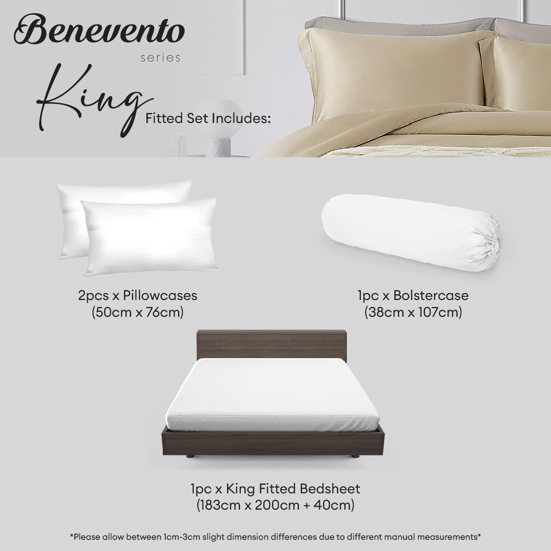 Louis Casa TENCEL™ Benevento Fitted Sheet Set - 1400TC B4
