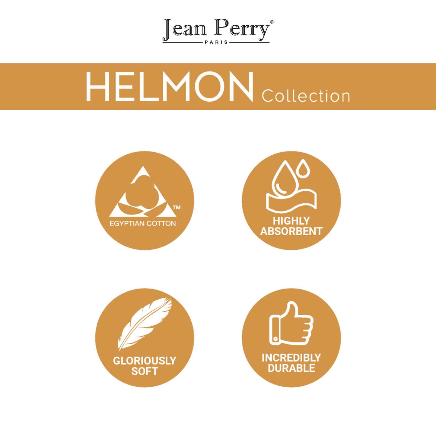 Jean Perry Helmon Egyptian Cotton Hand Towel - 100% Cotton