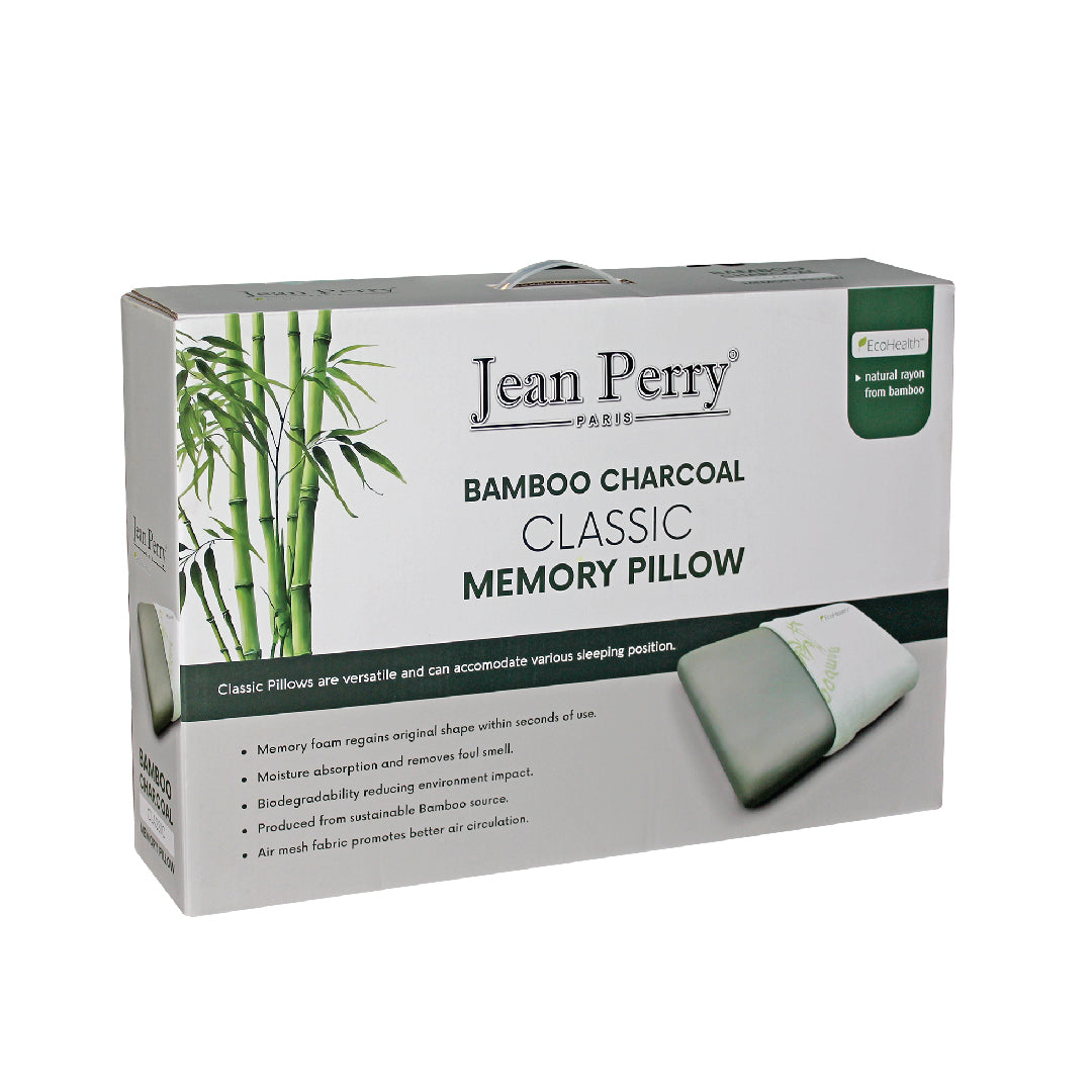 Jean Perry Eco-Health Bamboo Charcoal Memory Pillow - (Classic / Contour)