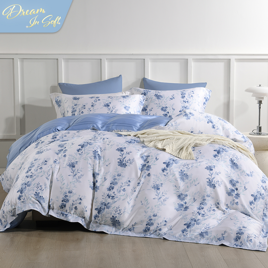 Jean Perry EcoSilk® Cascia Fitted Bedsheet Set - 100% Natural Plant Fiber 1200TC (Queen/ King)
