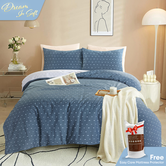 Jean Perry 100% Combed Cotton Sateen Marino Quilt Cover Set - 950TC B2