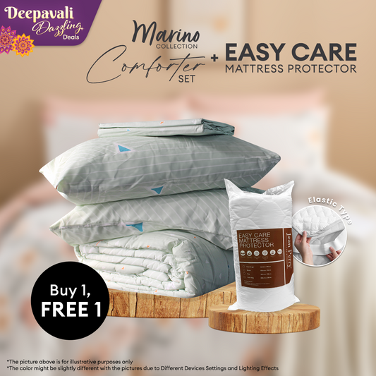 Jean Perry Marino Comforter Set - 100% Combed Cotton Sateen 950TC (Queen/King) B2 B3