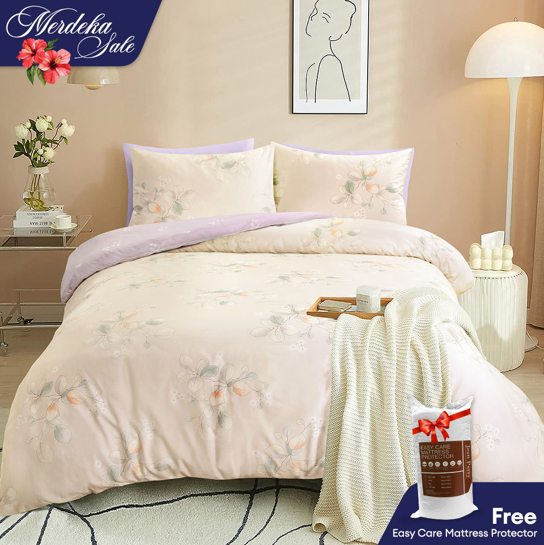 Jean Perry Marino Fitted Bedsheet Set - 100% Combed Cotton Sateen 950TC (Super Single/Queen/King) B4 B5