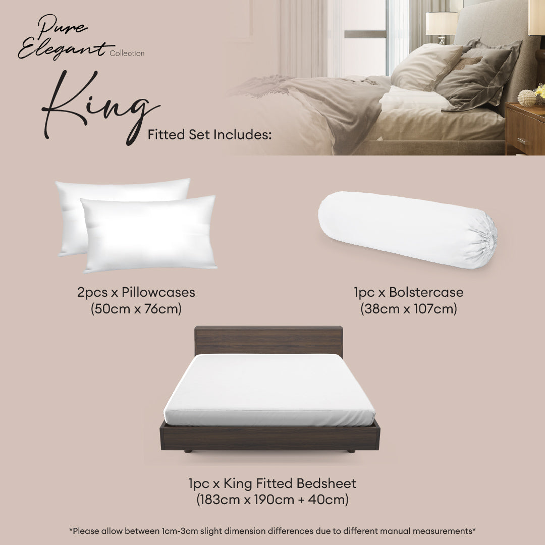 Ann Taylor Bamboo Pure Elegant Fitted Bedsheet Set - 100% Pure Bamboo