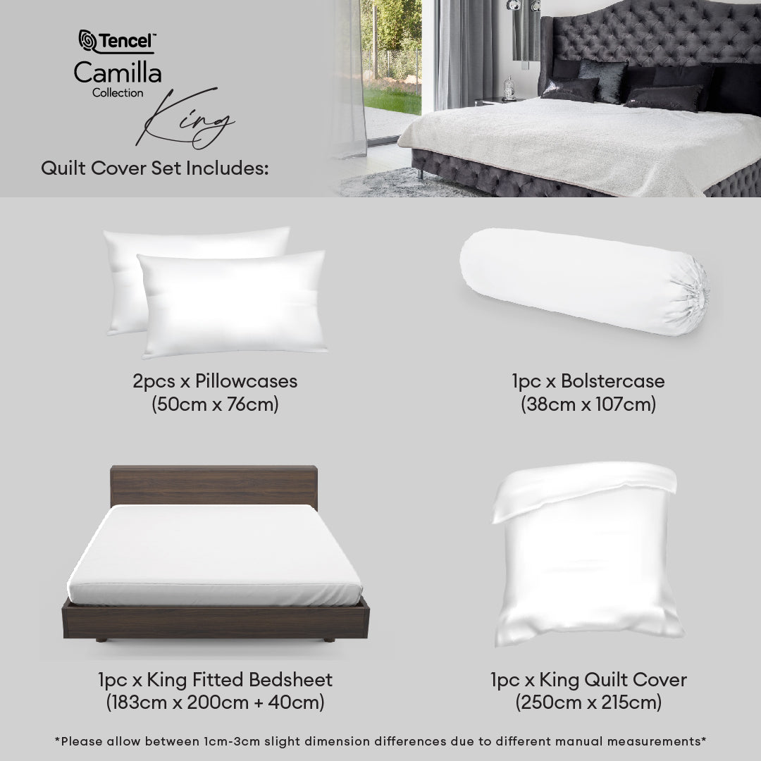 Jean Perry TENCEL™ Camilla Quilt Cover Set - 900TC ( Queen/ King)
