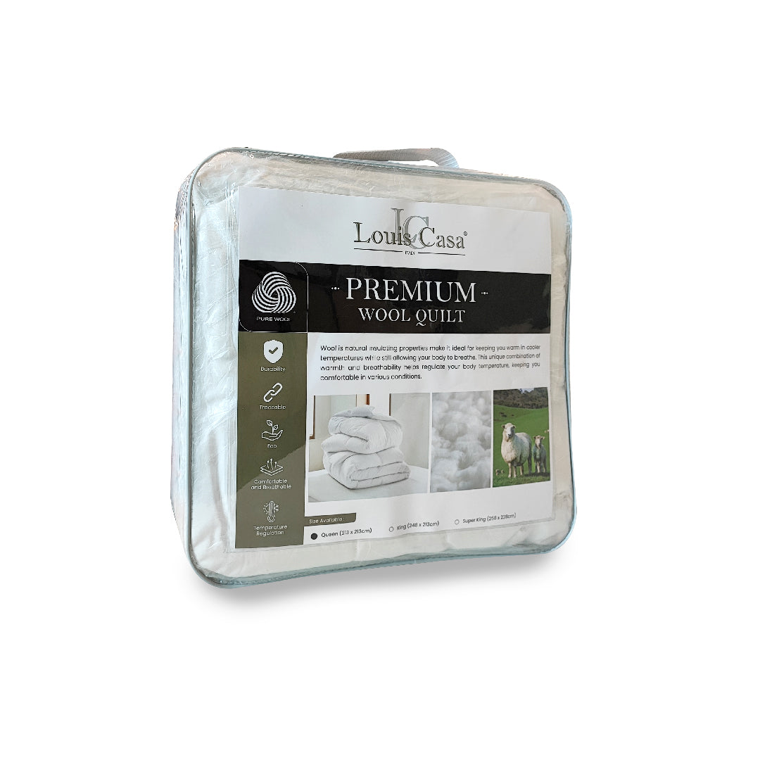 Louis Casa Premium Wool White Quilt