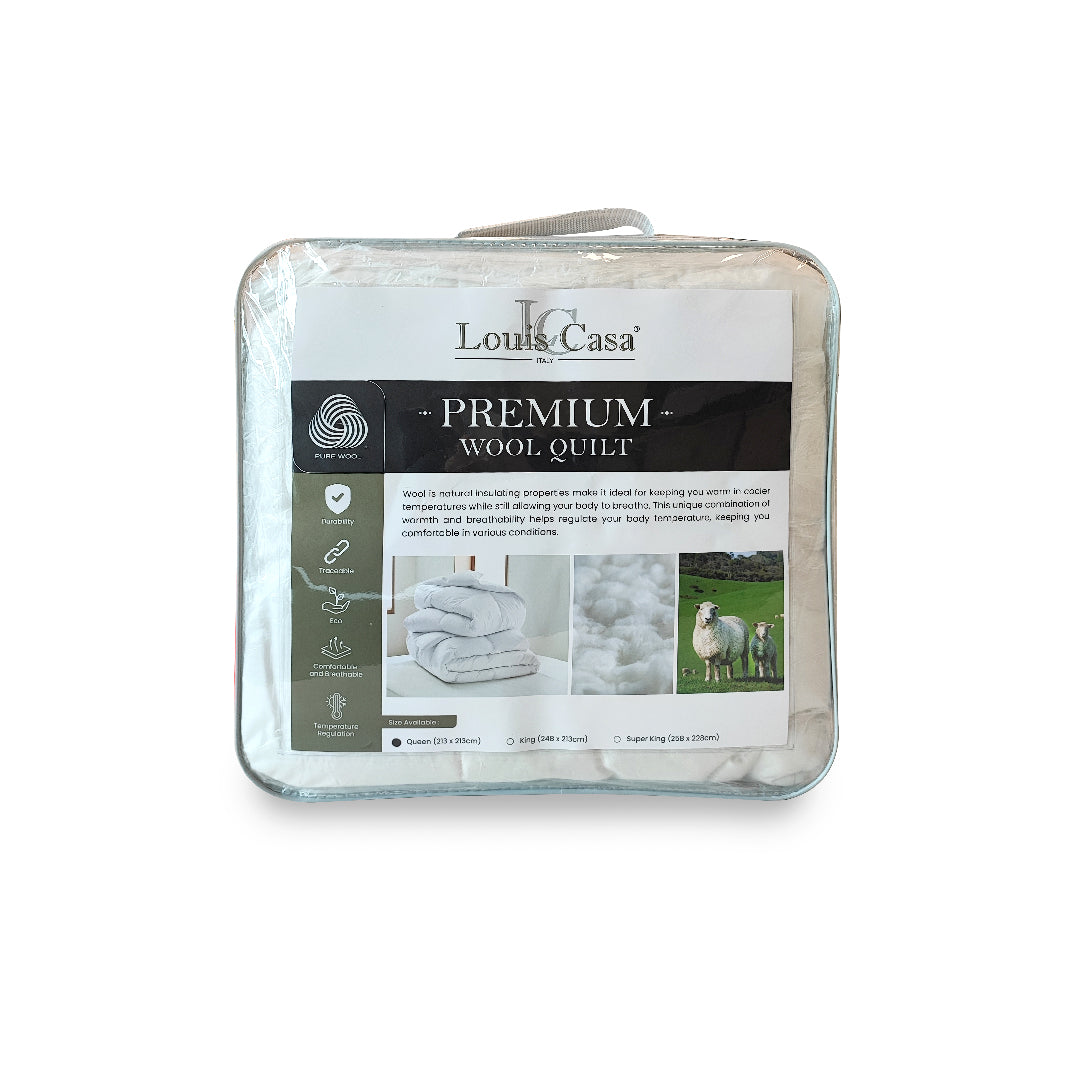 Louis Casa Premium Wool White Quilt