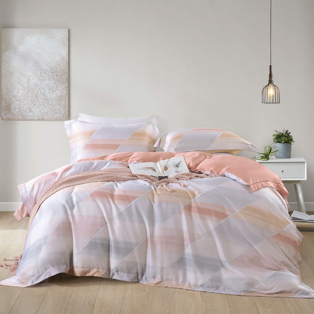 Jean Perry Alexine Quilt Cover Set - 100% TENCEL™ 1200TC (Queen/King/Super King) B6