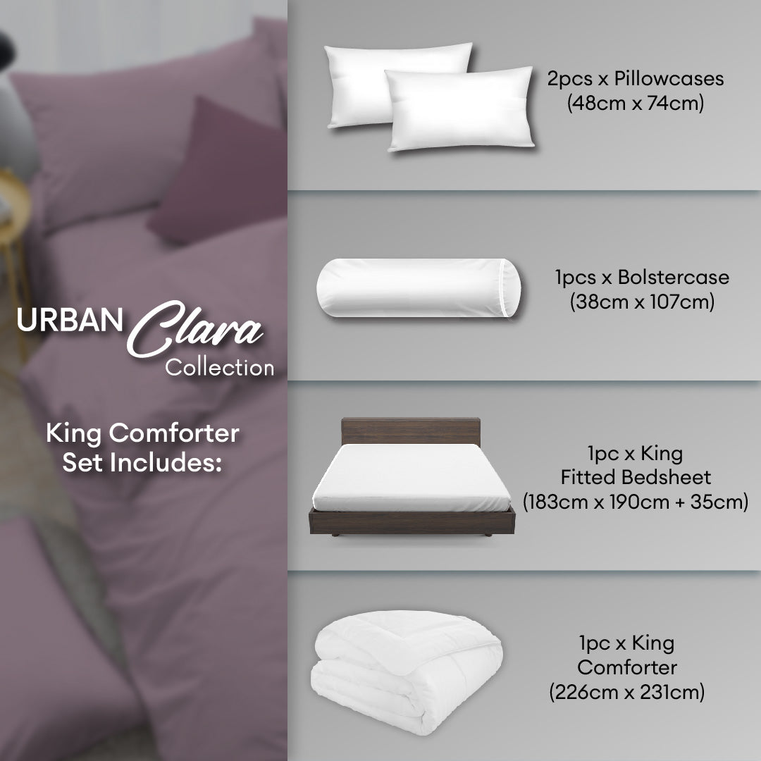 Novelle Urban Clara Comforter Set -  Super Soft Yarn 850TC (Super Single/ Queen/ King)