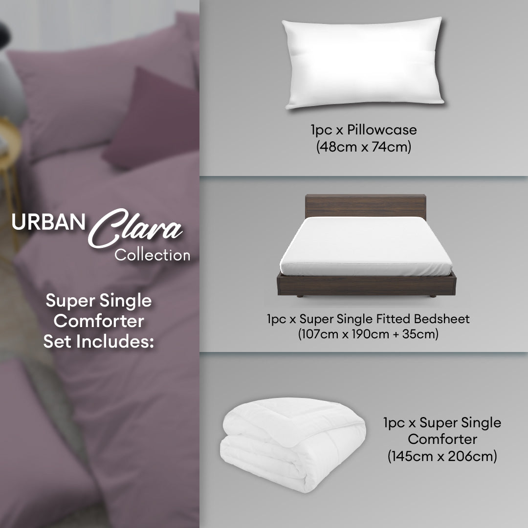 Novelle Urban Clara Comforter Set - Super Soft Yarn 850TC (Super Single/ Queen/ King)