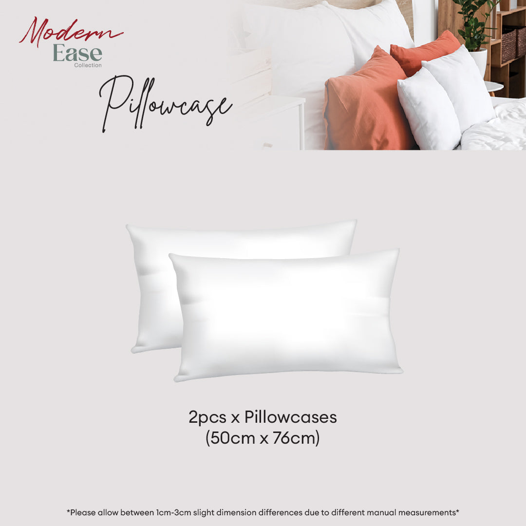 Ann Taylor 100% Combed Cotton Sateen Modern Ease 2pcs Pillow Case - 980TC B2
