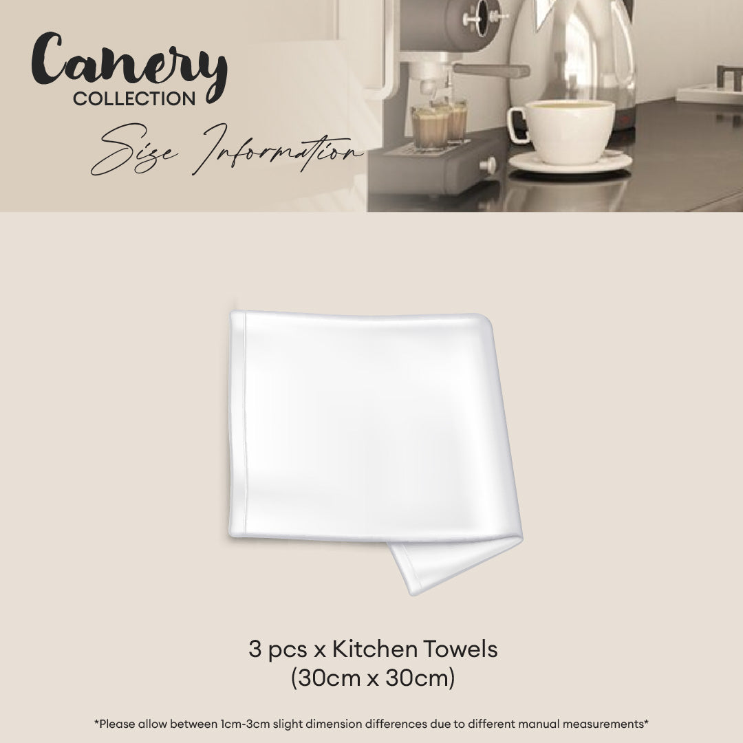 Niki Cains Canery Kitchen Towel (3pcs/set) - Microfiber