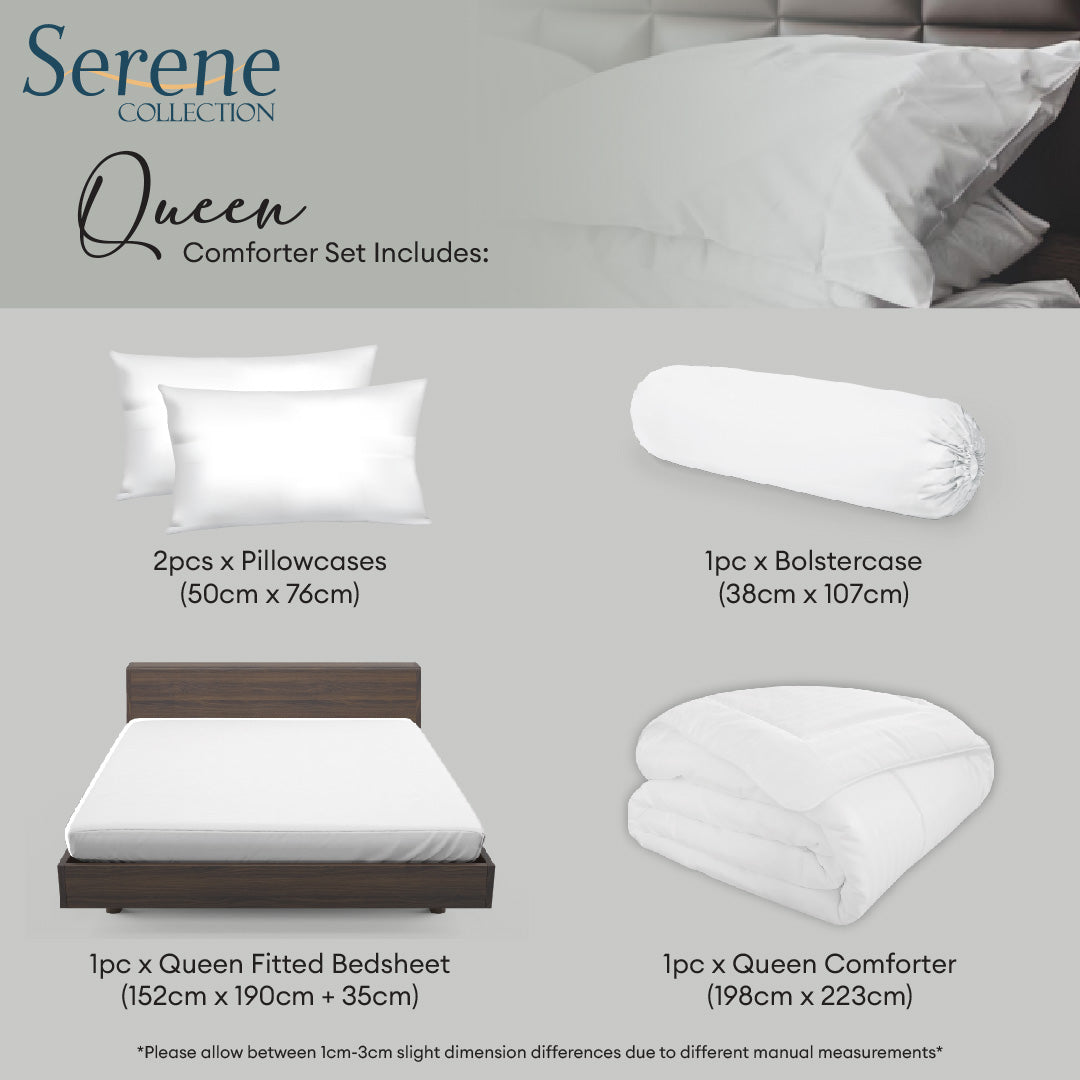 Novelle Serene Comforter Set - Cotton Non-Iron (Super Single/Queen/King) B4
