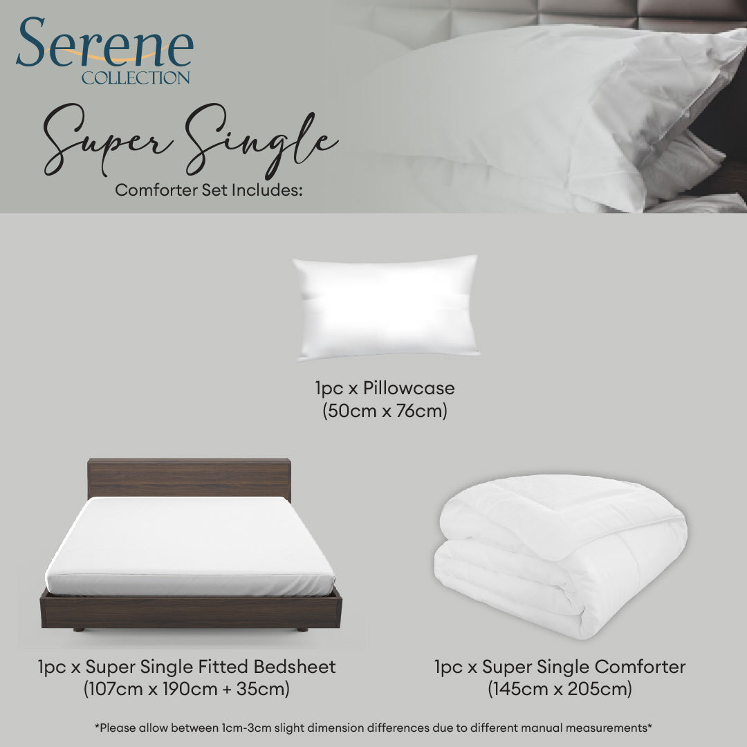Novelle Serene Comforter Set - Cotton Non-Iron (Super Single/Queen/King) B4