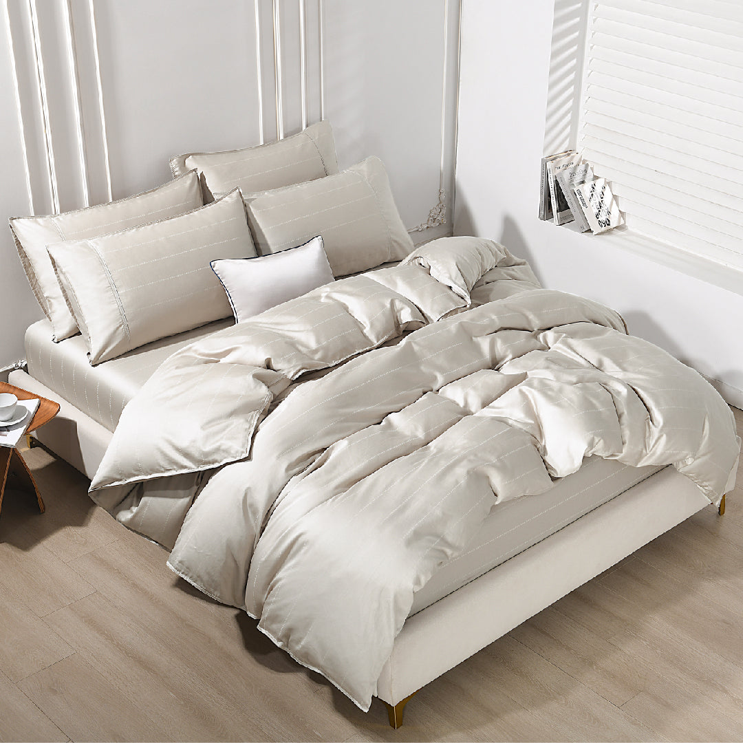 Jean Perry 100% Combed Cotton Sateen Clino Fitted Bedsheet Set B2- 1000TC