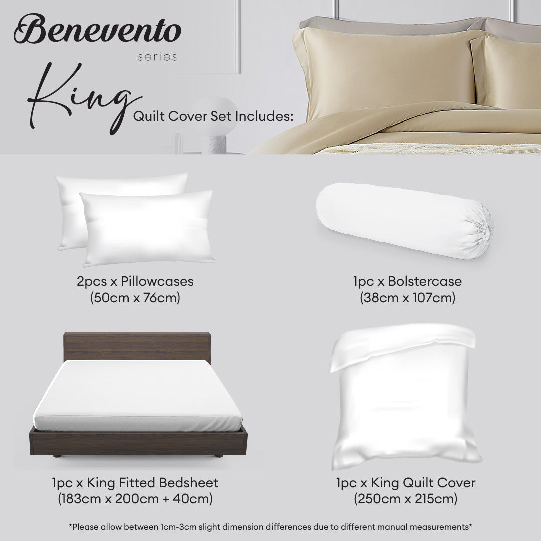 Louis Casa TENCEL™ Benevento Quilt Cover Set - 1400TC (Queen/King/Super King) B4