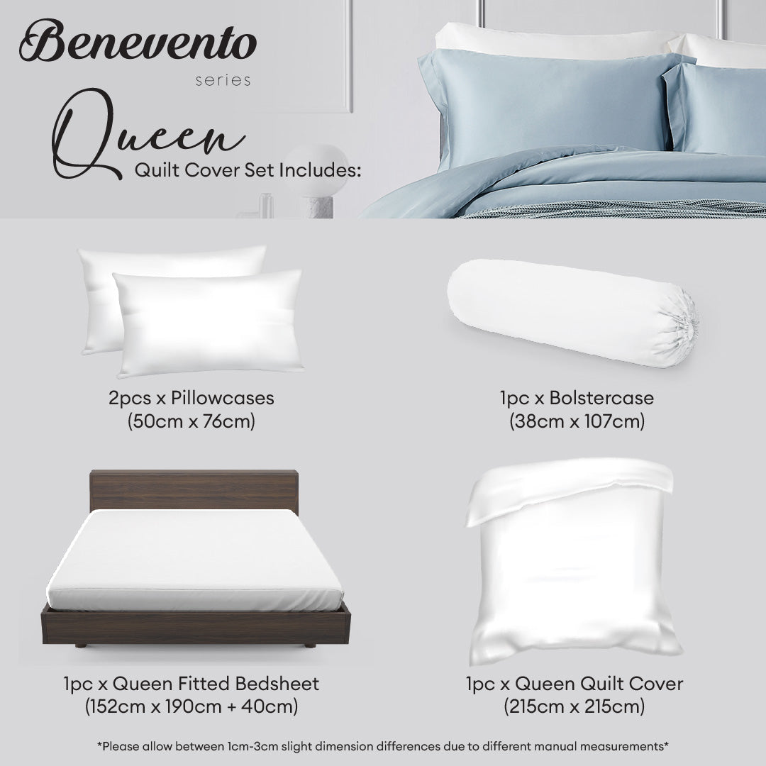 Louis Casa TENCEL™ Benevento Quilt Cover Set - 1400TC (Queen/King/Super King) B4