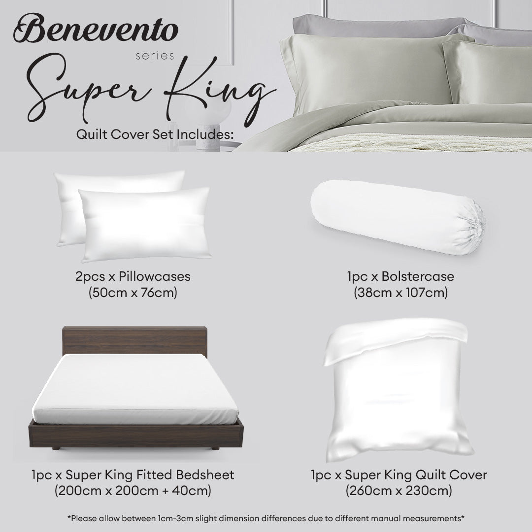 Louis Casa TENCEL™ Benevento Quilt Cover Set - 1400TC (Queen/King/Super King) B4