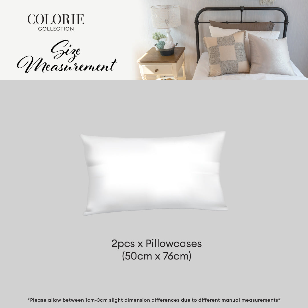 Jean Perry Colorie 2pcs Pillowcase | 100% Combed Cotton Sateen 1000TC