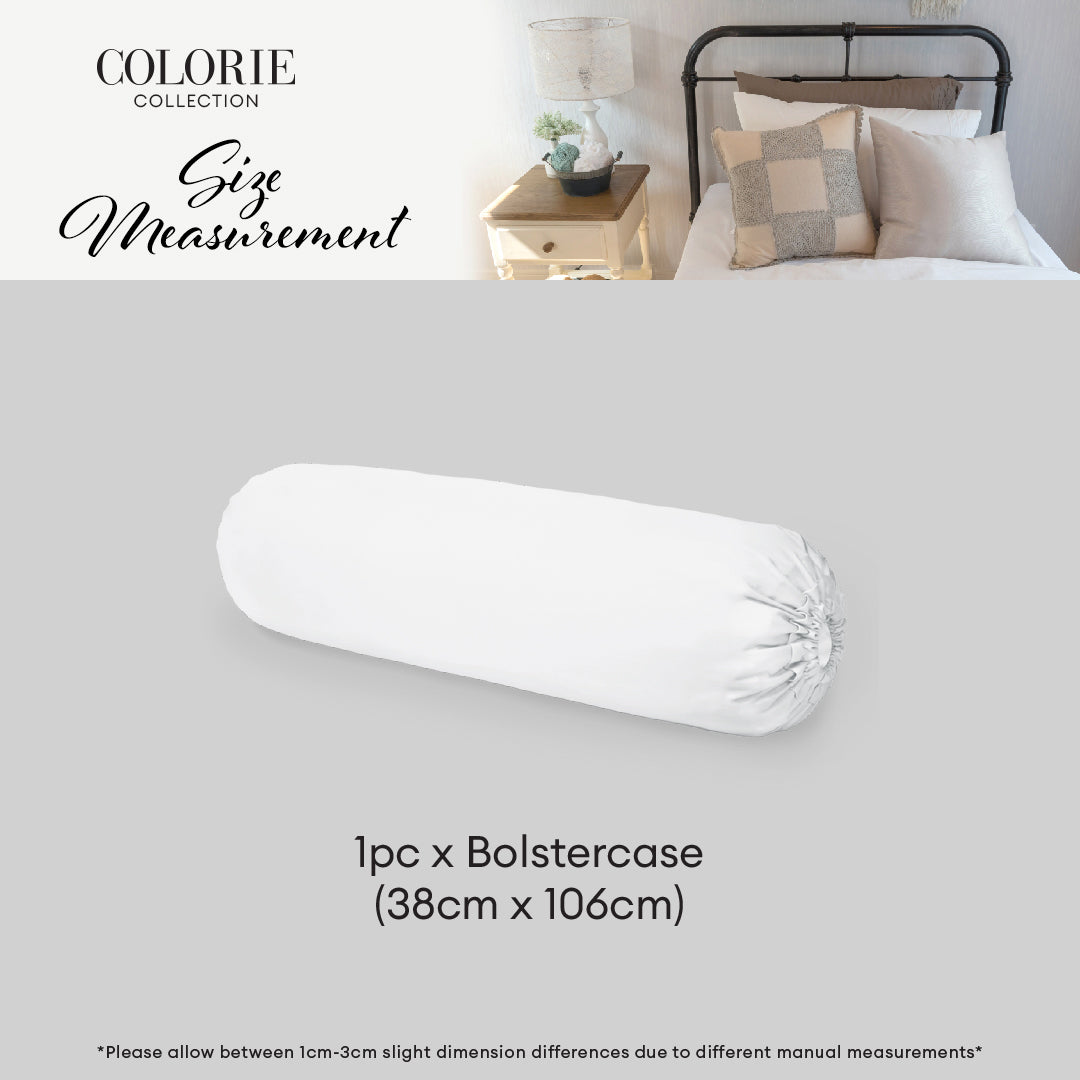 Jean Perry Colorie 1pc Bolstercase | 100% Combed Cotton Sateen 1000TC