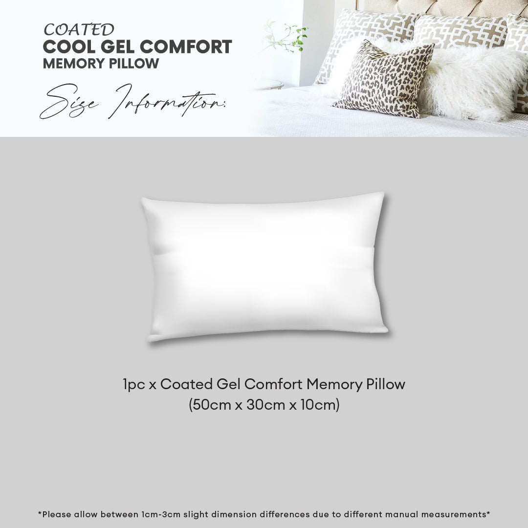 Jean Perry Coated Cool Gel Comfort Memory Pillow - Adult