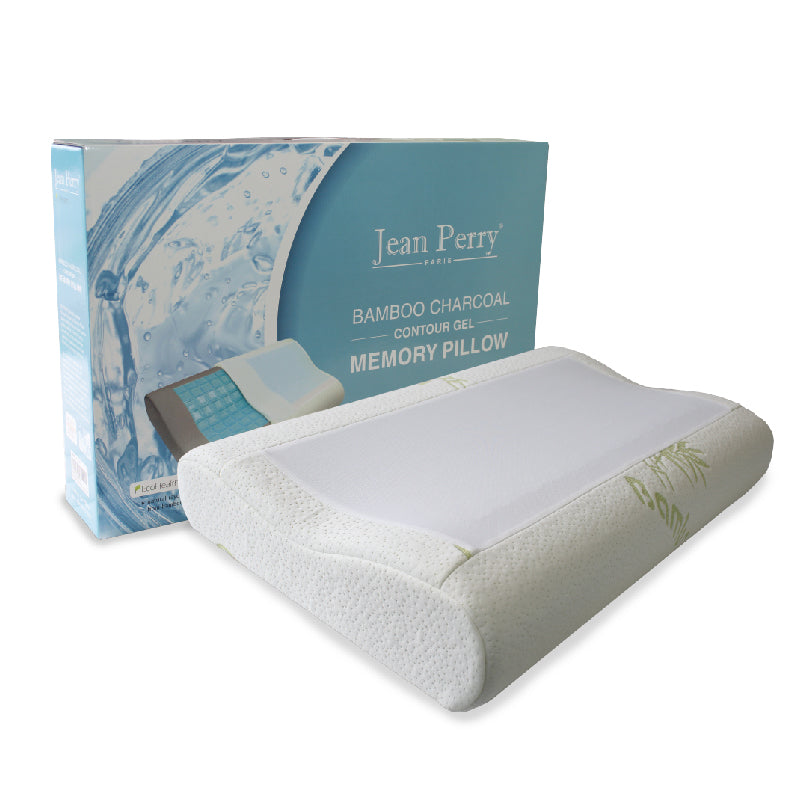 Jean Perry Eco-Health Bamboo Charcoal Gel Memory Pillow | Classic / Contour
