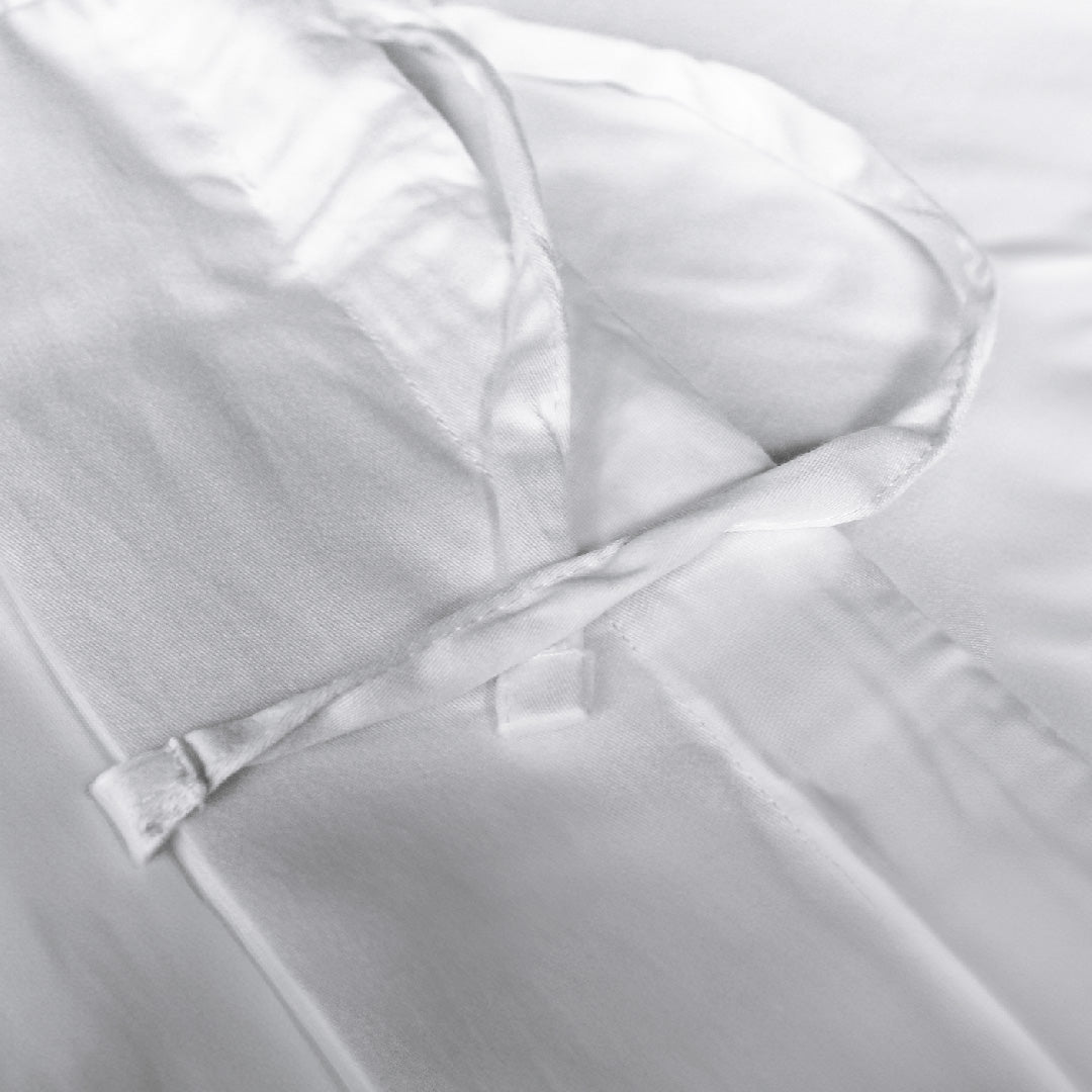 Jean Perry Hotel Series Luxury White 1pc Bolster Case - 100% Combed Cotton Sateen 1000TC