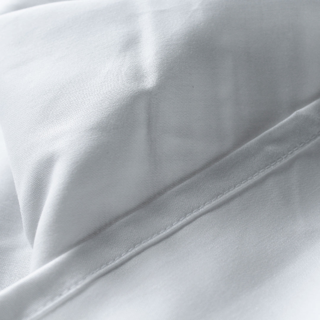 Jean Perry Hotel Series Luxury White 2pcs Pillow Case - 100% Combed Cotton Sateen 1000TC