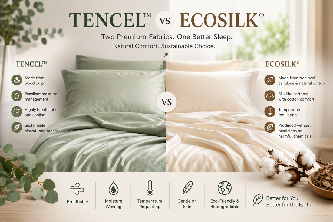 Tencel™ vs Ecosilk®: Which Bedding Material is Better for Your Sleep?