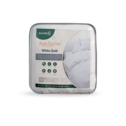 Ann Taylor Bamboo Series White Quilt