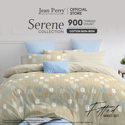 Novelle Serene Fitted Bedsheet Set - Cotton Non-Iron (Single/Queen/King) B4