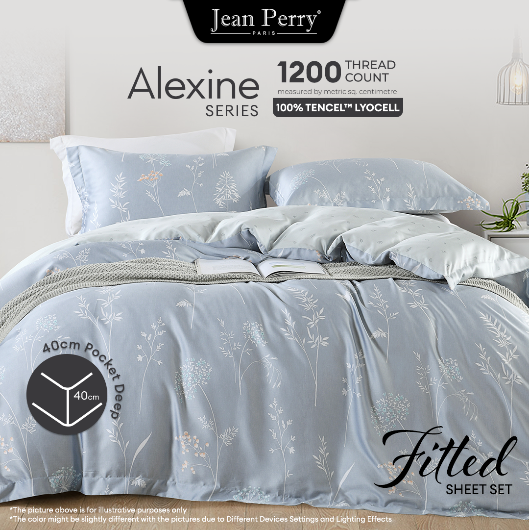 Jean Perry Alexine Fitted Bedsheet Set -  100% TENCEL™ 1200TC (Queen/King) B3