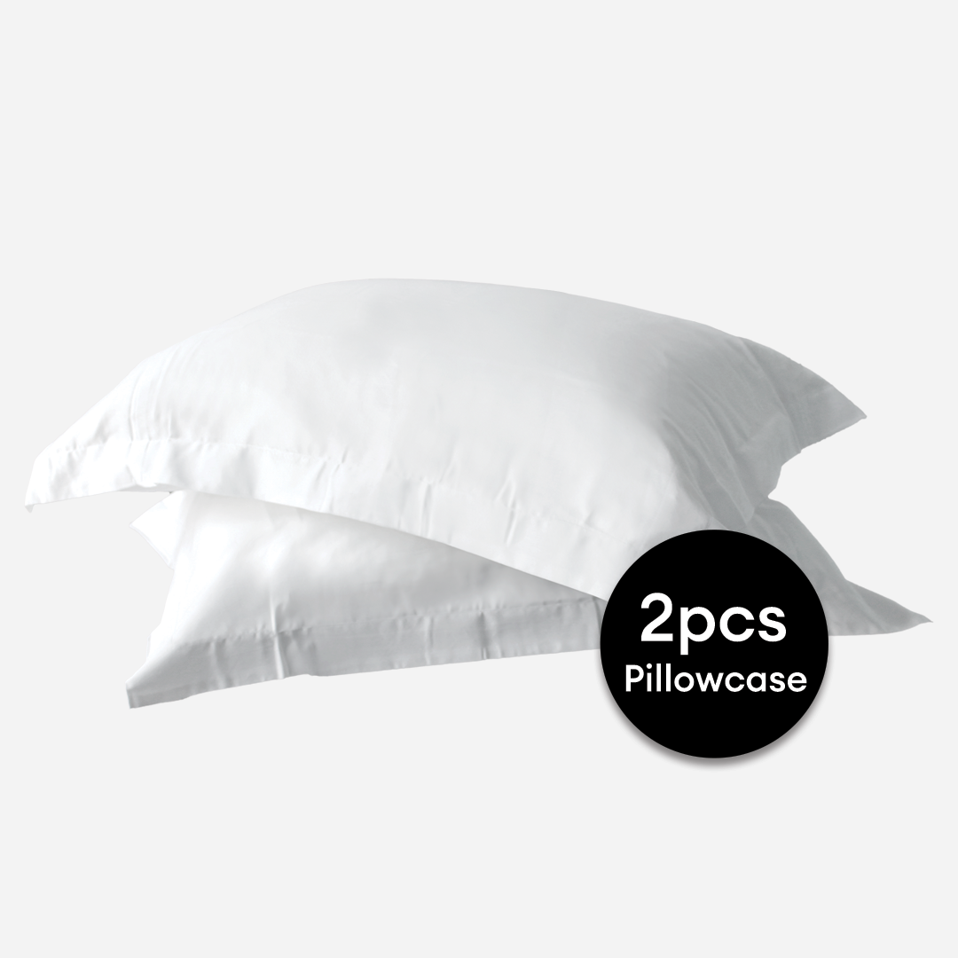 Jean Perry 100% Combed Cotton Sateen Hotel Series Luxury White 2pcs Pillow Case - 1000TC