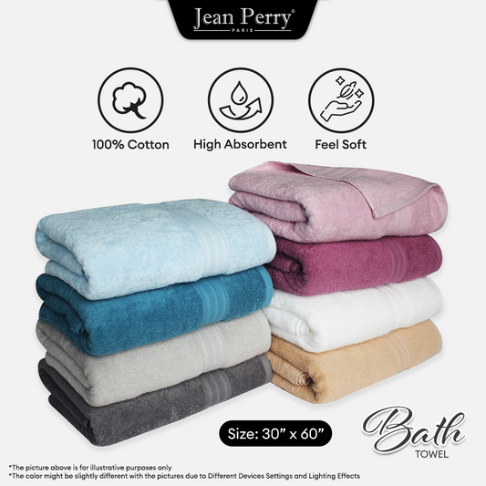 [Online Exclusive] Jean Perry Hudson Bath Towel | 100% Cotton (30" x 60")