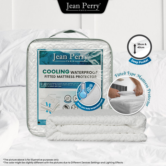 Jean Perry Cooling Waterproof Fitted Mattress Protector