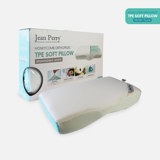 Jean Perry Honeycomb Orthopedic TPE Soft Ergonomic Memory Pillow