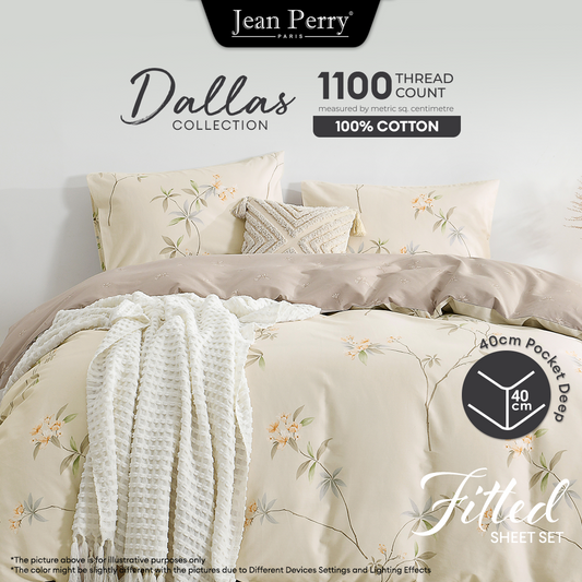 Jean Perry Dallas Fitted Bedsheet Set | COTTON USA™  1100TC