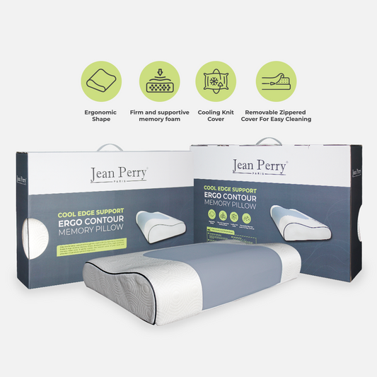 Jean Perry Cool Edge Support Memory Pillow | Ergo Contour