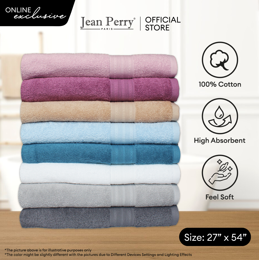 [Online Exclusive] Jean Perry 100% Cotton Hudson Bath Towel - 27" x 54"