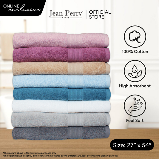 [Online Exclusive] Jean Perry 100% Cotton Hudson Bath Towel - 27" x 54"