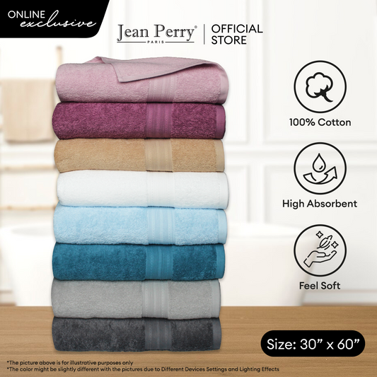 [Online Exclusive] Jean Perry 100% Cotton Hudson Bath Towel - 30" x 60"
