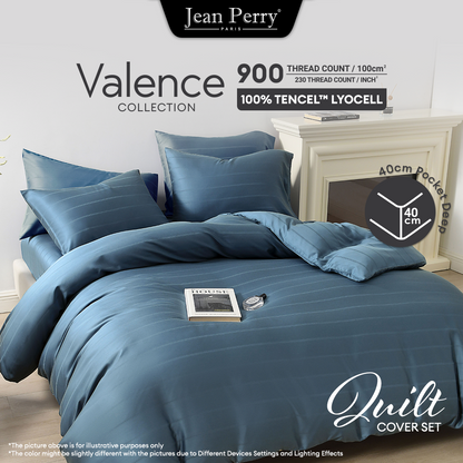 Jean Perry 100% TENCEL™  Valence Quilt Cover Set - (Queen/King) B3