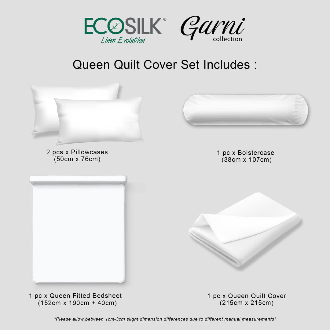 EcoSilk® - Jean Perry Garni Quilt Cover Set - 100% Natural Plant Fiber 950TC 40cm