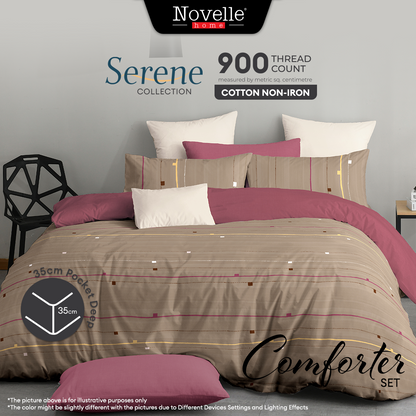Novelle Serene Comforter Set - Cotton Non-Iron (Super Single/Queen/King) B2/B3