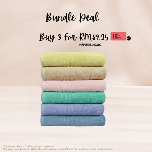 [BUNDLE DEAL] BUY 3PCS ANN TAYLOR BATH TOWEL FOR RM 89.25